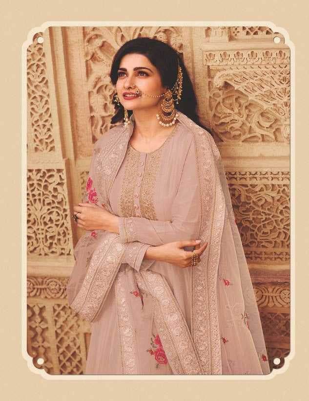 Silk Embroidery Gown With Dupatta - MYLUXURY LANE ENTERPRISE